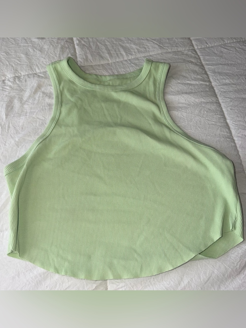 wild fable Light Green Ribbed Tank Top
